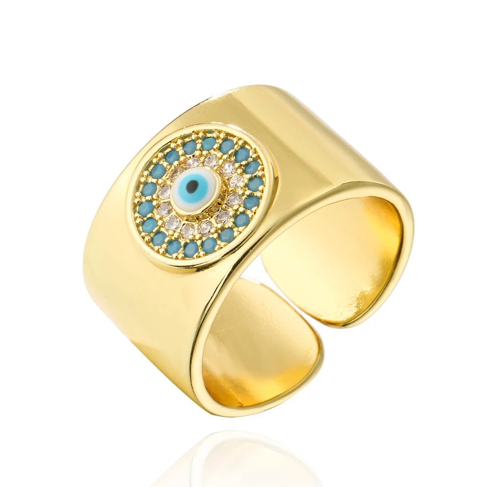 Pinamy Hollow Turkish Blue Evil Eye Ring - Image 21