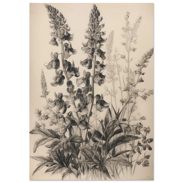 Detailed Botanical Drawing Poster