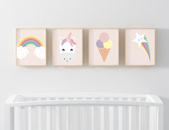 unicorn nursery set 