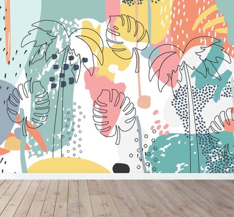 wall murals tropical nursery kids decor