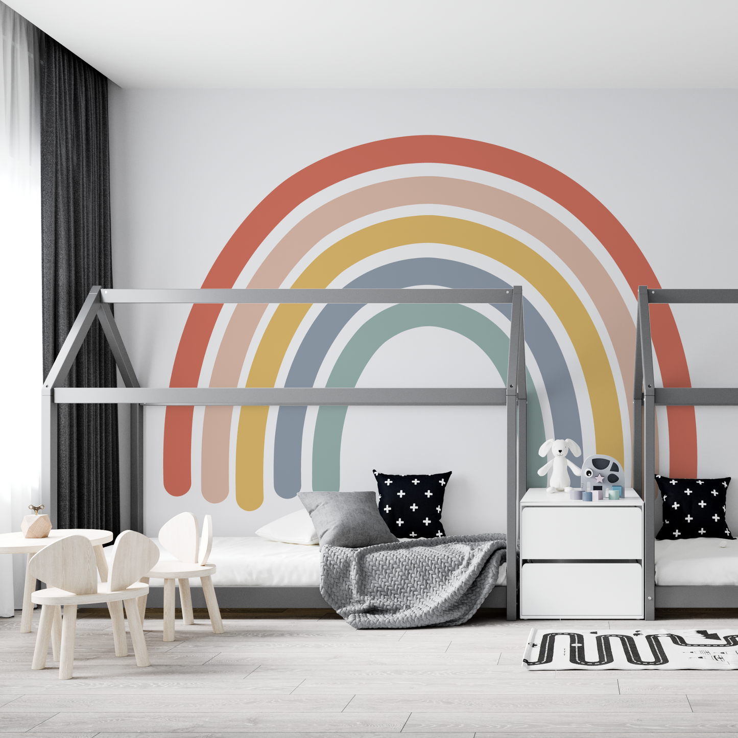 Travelling Rainbow Wallpaper - Munks and Me Wallpaper