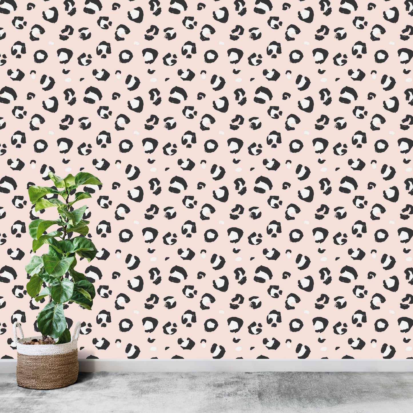 Animal Print Wallpaper Leopard Jaguar Spots Black White Silver   Amazoncouk DIY  Tools