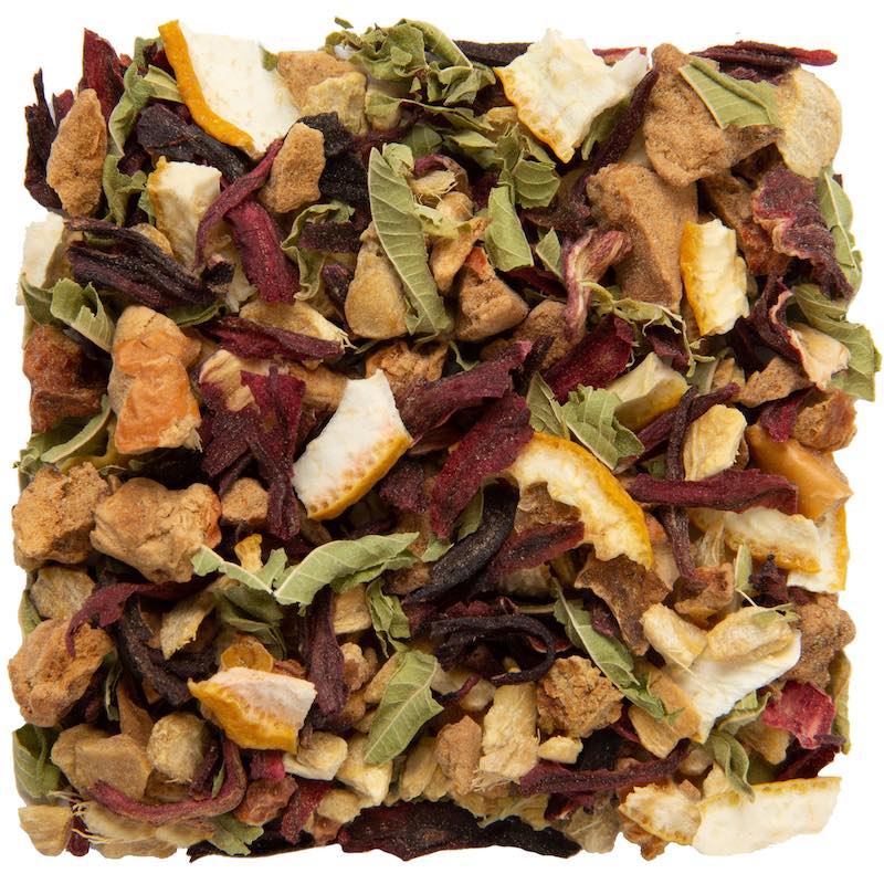 Organic ginger and lemon herbal loose leaf tea