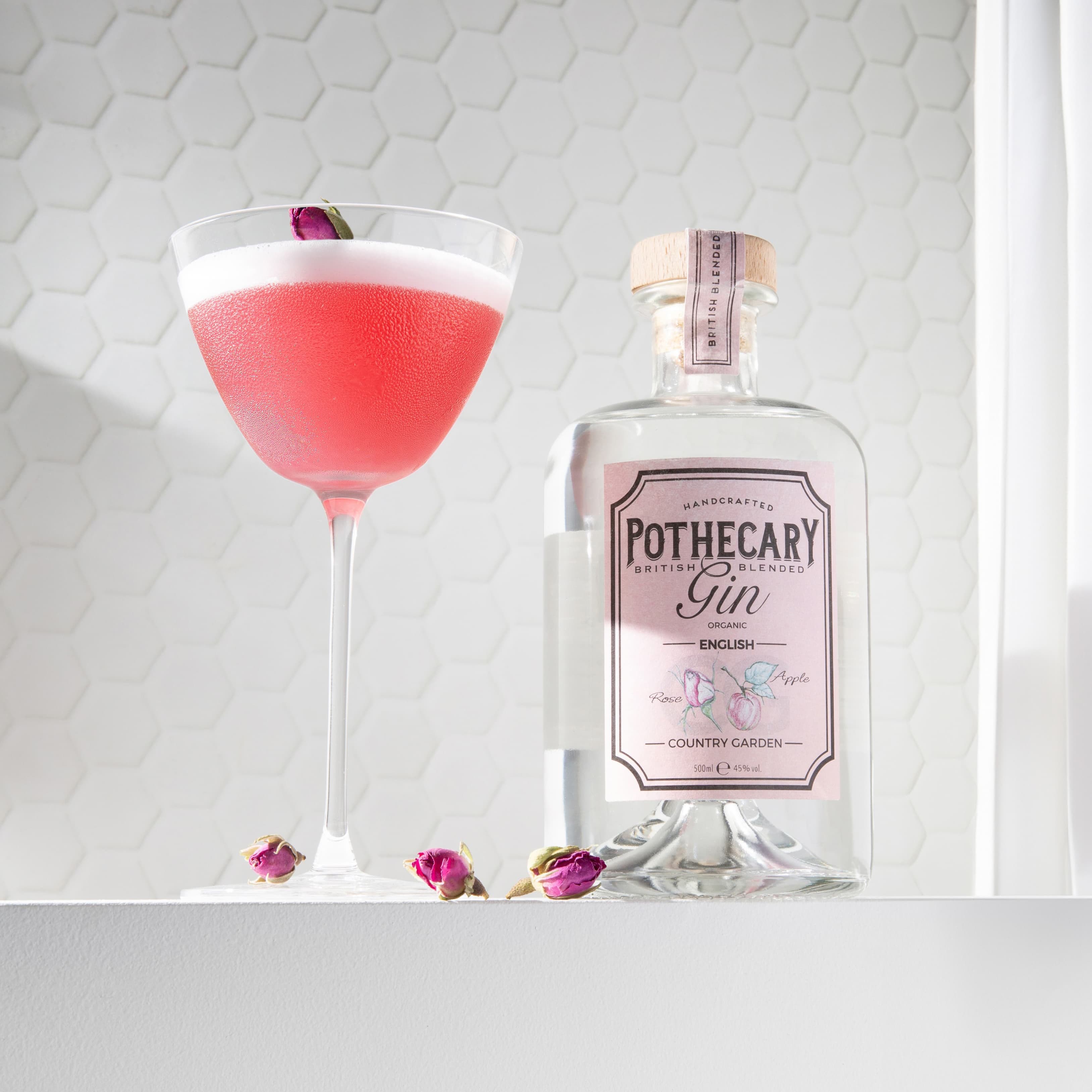 Pothecary Gin Cocktail Recipe With Tea Lab Organic Rose Buds