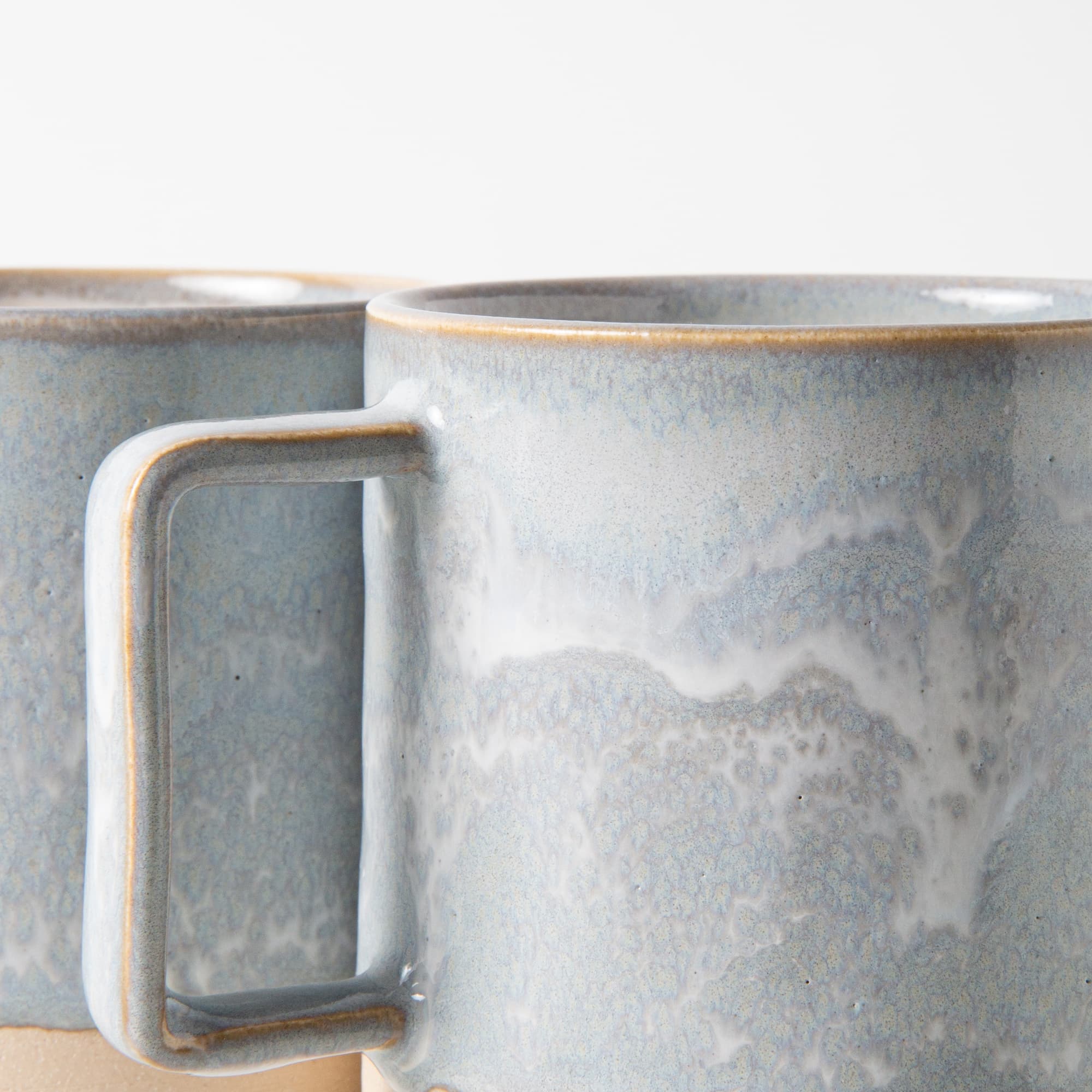 Blue reactive glaze handmade mug by Trix ceramics