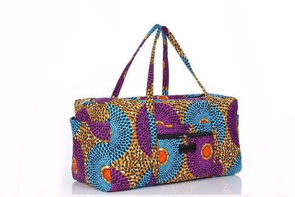 African Print Large Duffel Bag