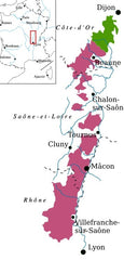 Red Burgundy wine region