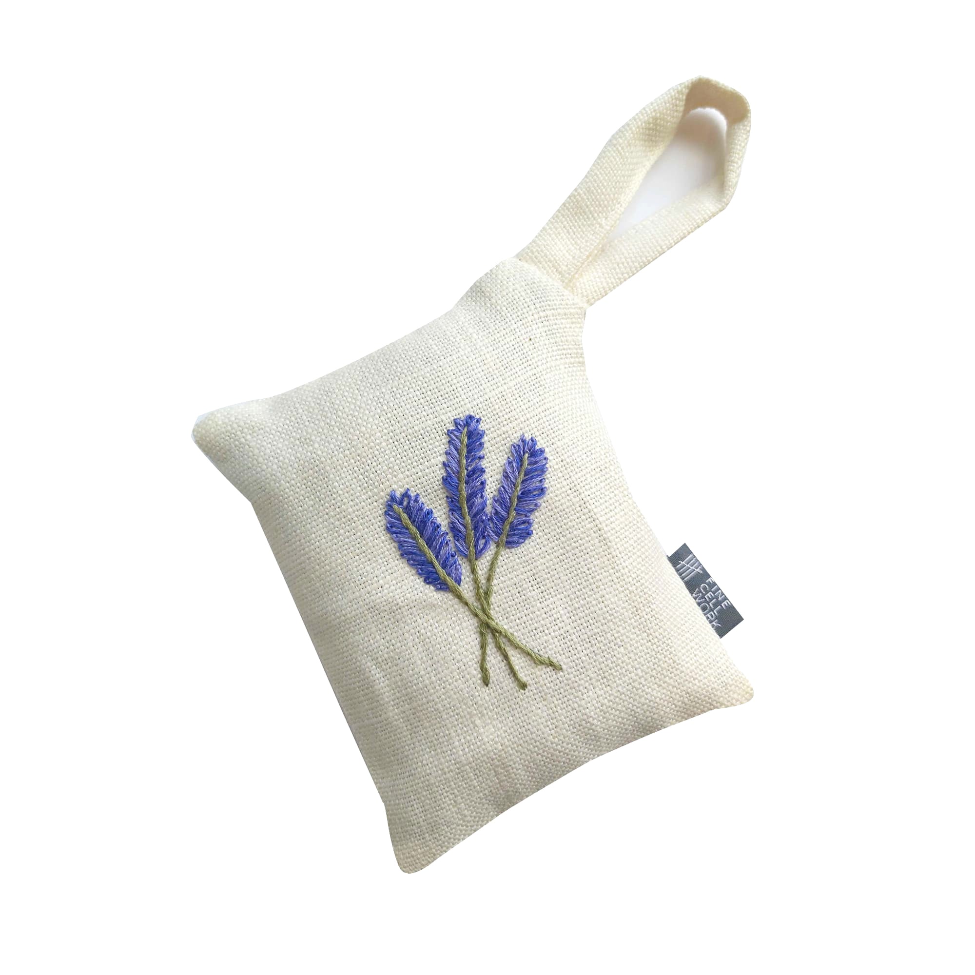 Lavender Embroidered Lavender Bag, Fine Cell Work