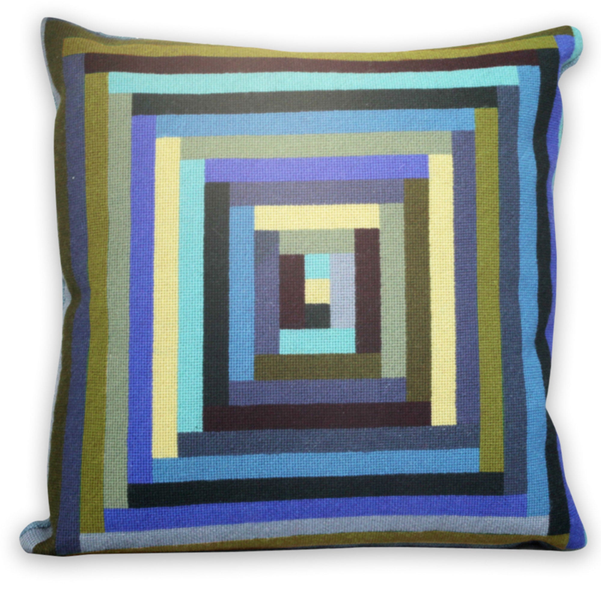 Margo Selby Tonga Cushion Blue | Fine Cell Work