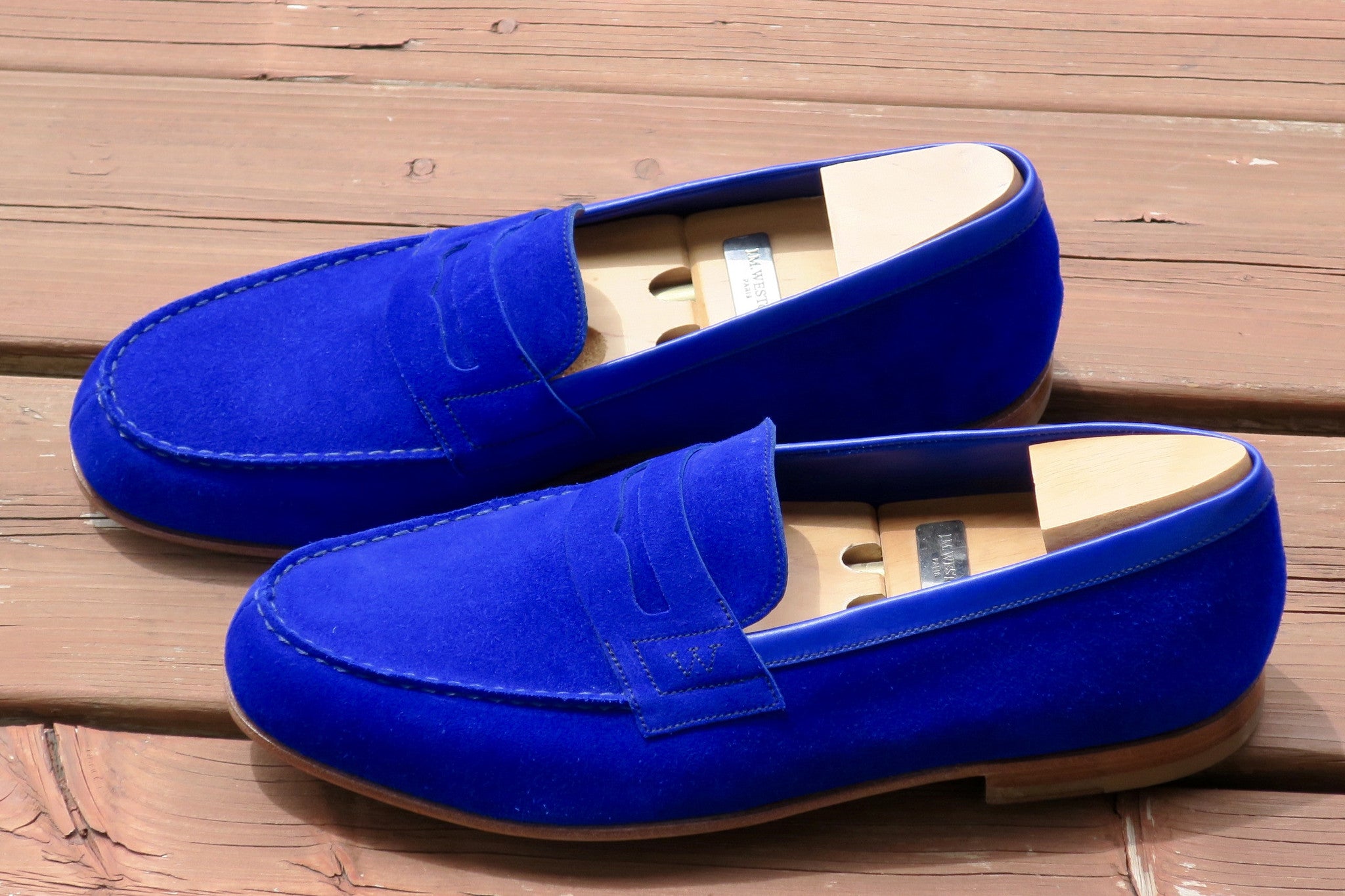 Brand new JM Weston Le Moc Yves Klein Limited edition - Blue Suede ...