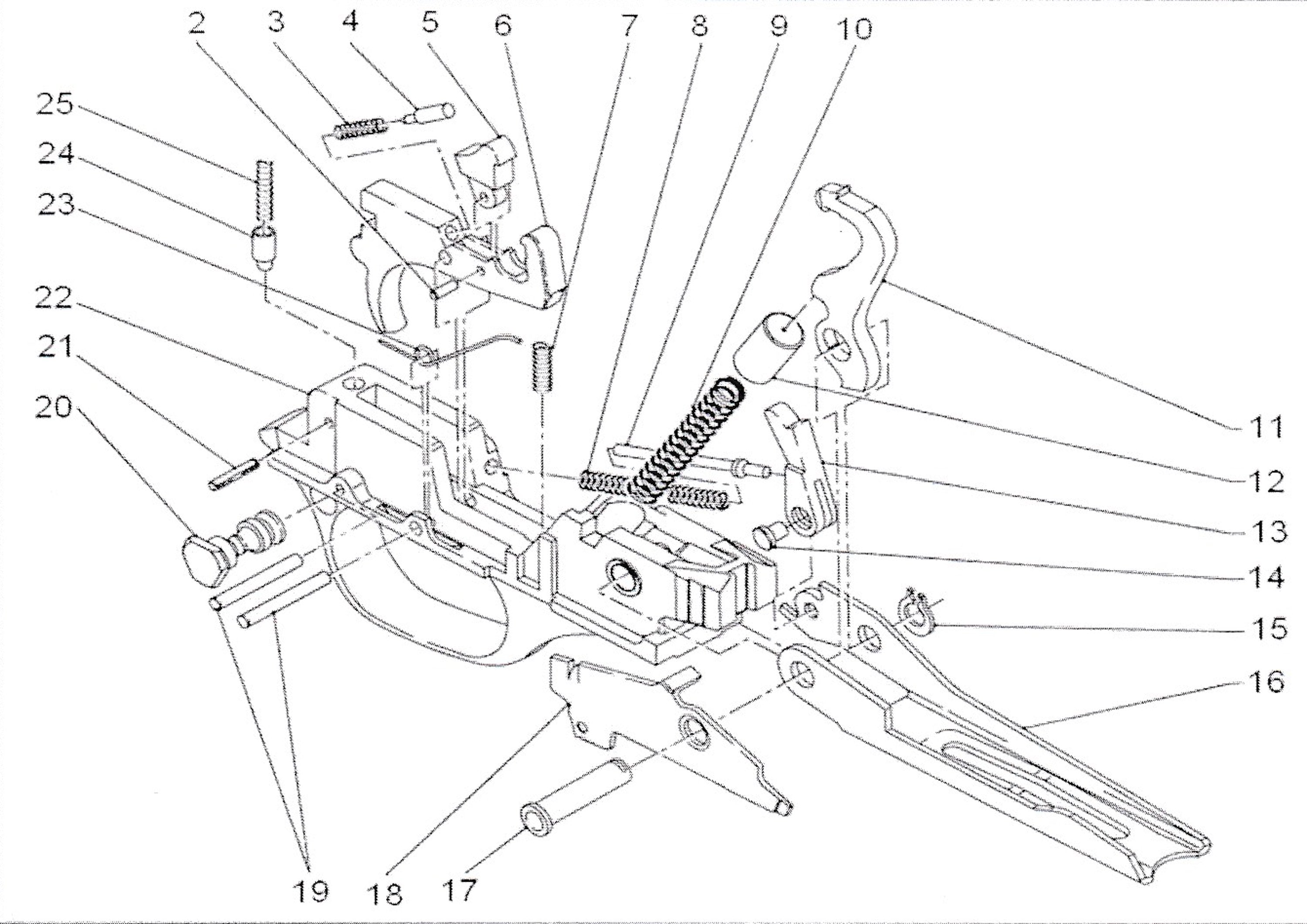Benelli M4 Trigger Assembly Schematics