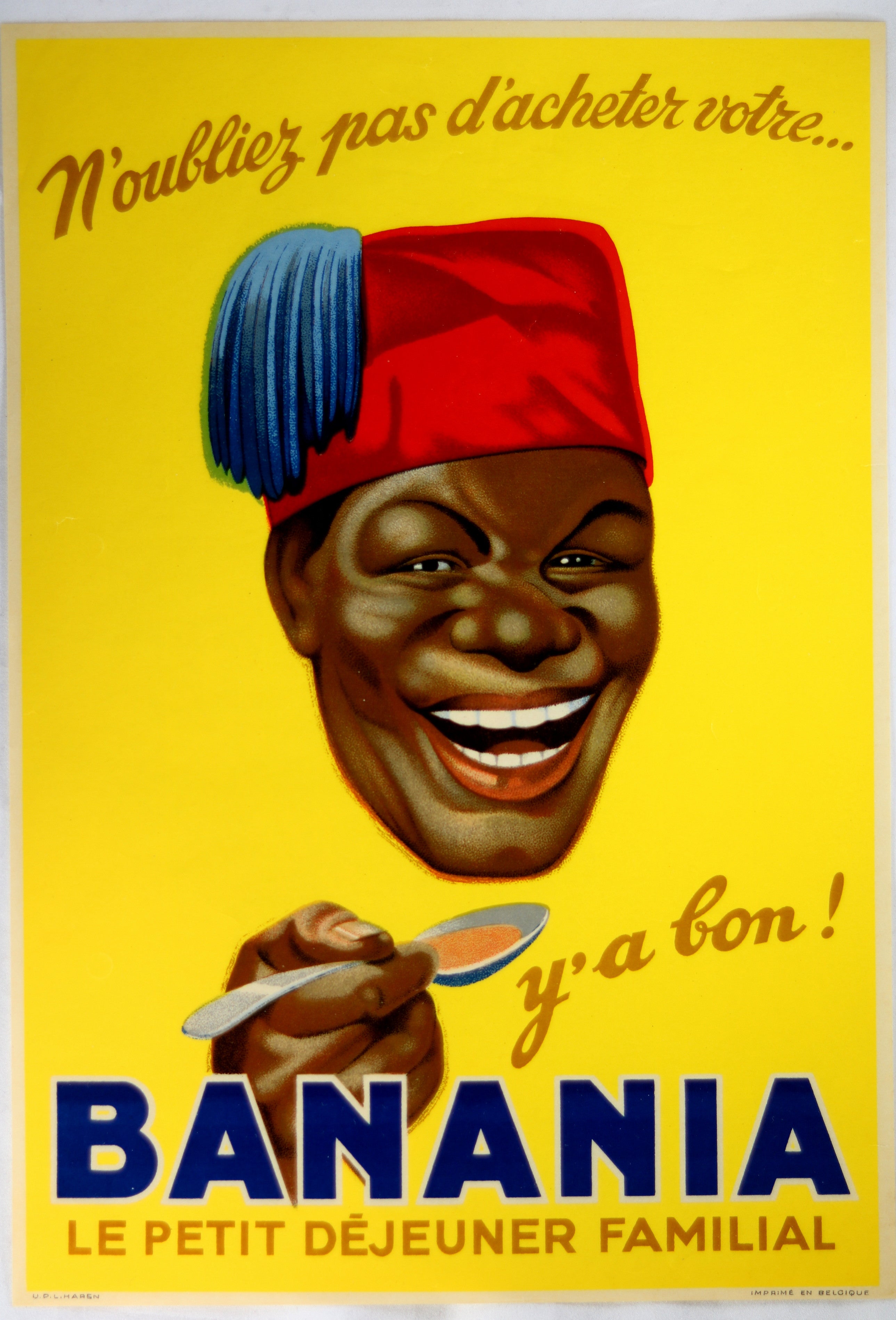 Affichette Banania Dejeuner Familial 1935 Chadbourne Antiques And Collectibles 