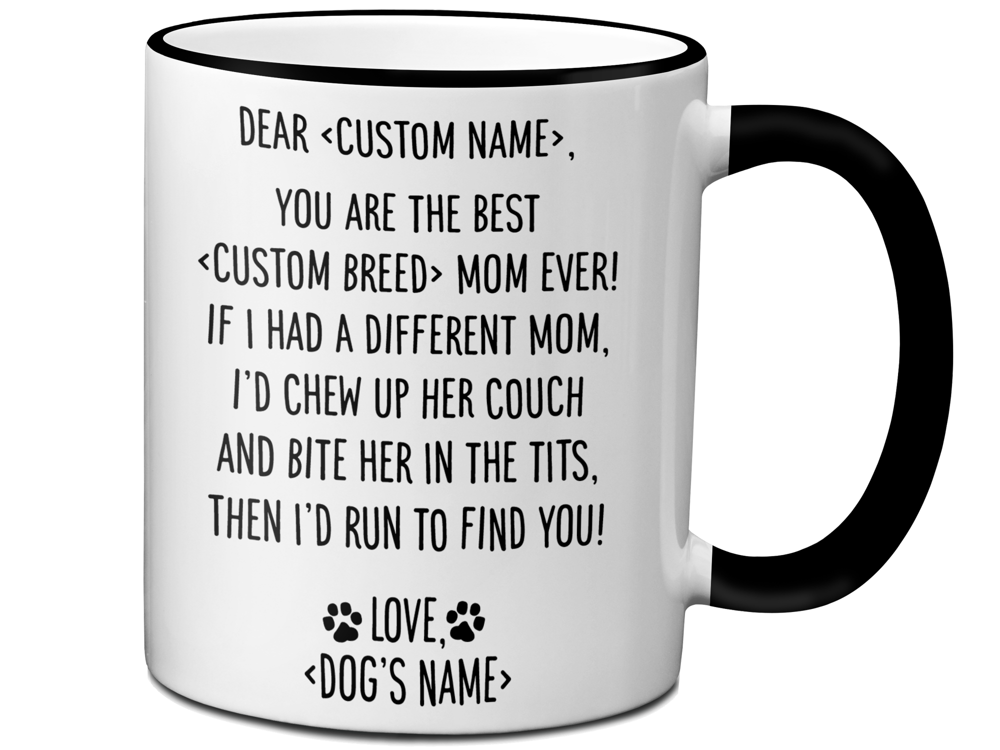 Funny Personalized Dog Mom Gifts - Woof Woof Happy Mother's Day Coffee -  RANSALEX