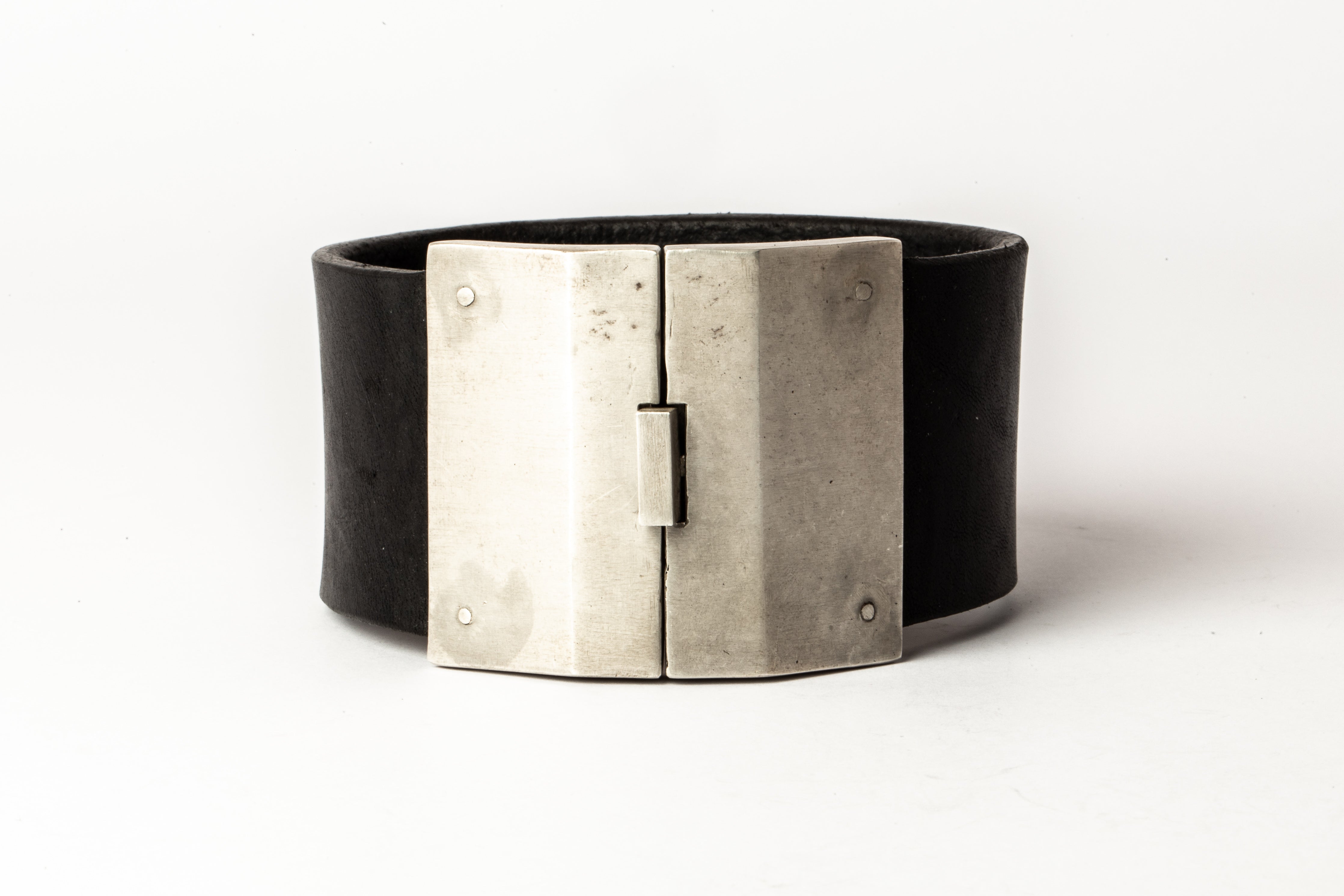 Box Lock Bracelet (Facet, Wide, BLK+AS) – Parts of Four