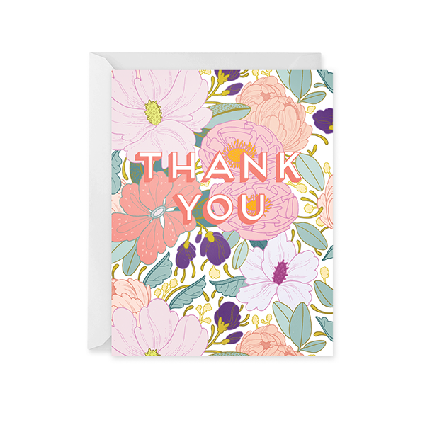 Full Floral Thank You Card – Paper Raven Co.