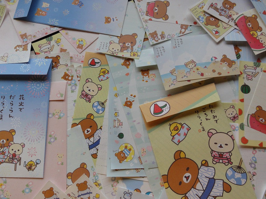 Z San X Rilakkuma Bear Summer Beach Stationery Set Alwayz Kawaii