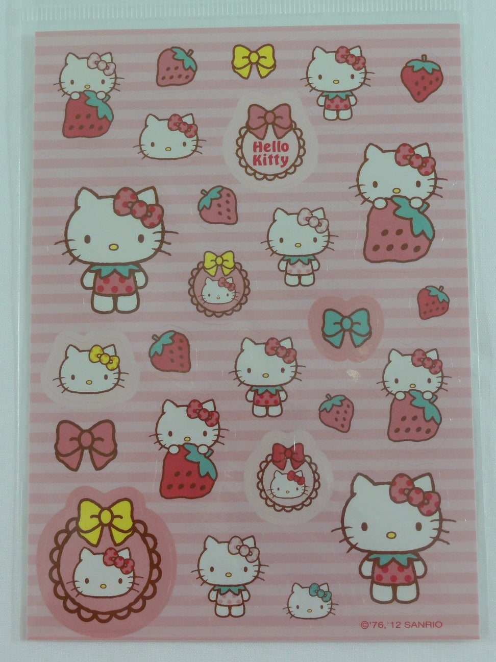 cute kawaii sanrio hello kitty strawberry sticker sheet 2012 alwayz kawaii