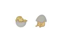 gudetama egg shell earrings