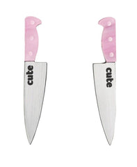 Cute Nail Studio Inlay Knife Earrings