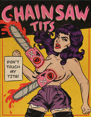 Tragic Girls' Chainsaw Tits Print