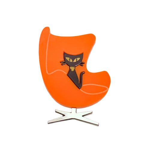 egg chair with cat