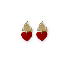 HeartBurn Earrings in red