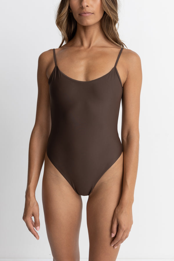 Strapless One Piece Swimsuit For Women in Camel - The Angela