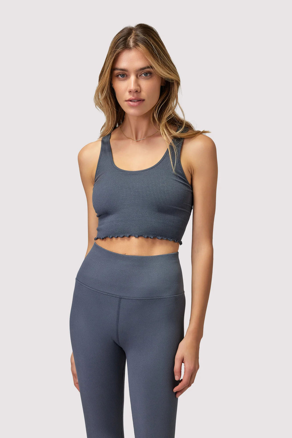 SPIRITUAL GANGSTER AMARA SEAMLESS WIDE RIB TANK - BLACK – Work It Out