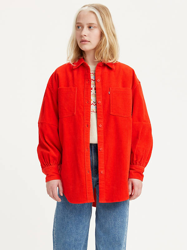 LEVIS REMI UTILITY SHIRT - FLAME SCARLET RED – Work It Out