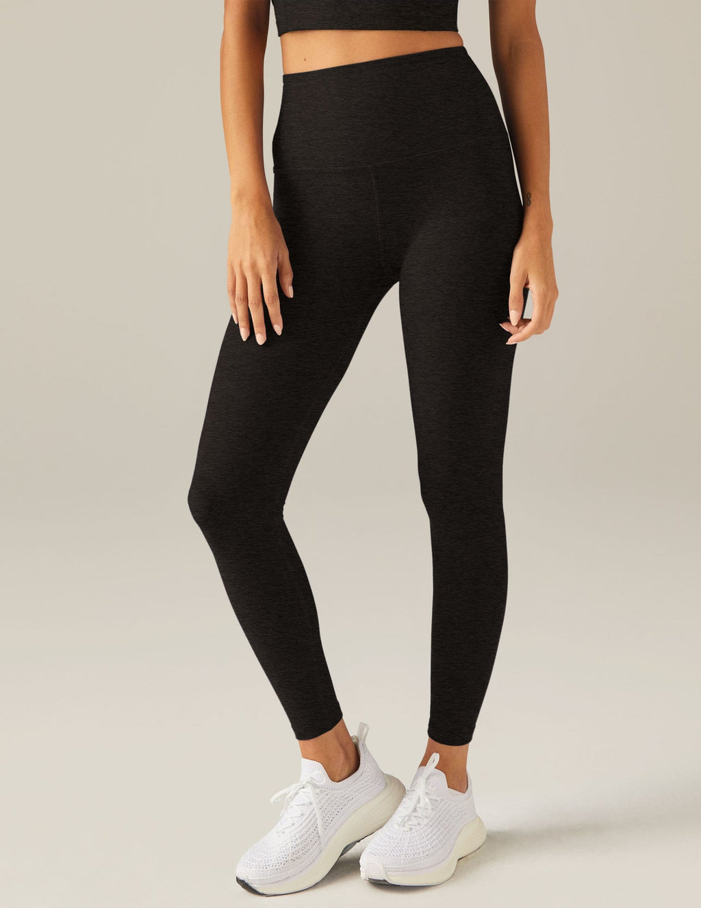 High Waisted Midi Legging - NEUTRAL COLOR BLOCK – barre3