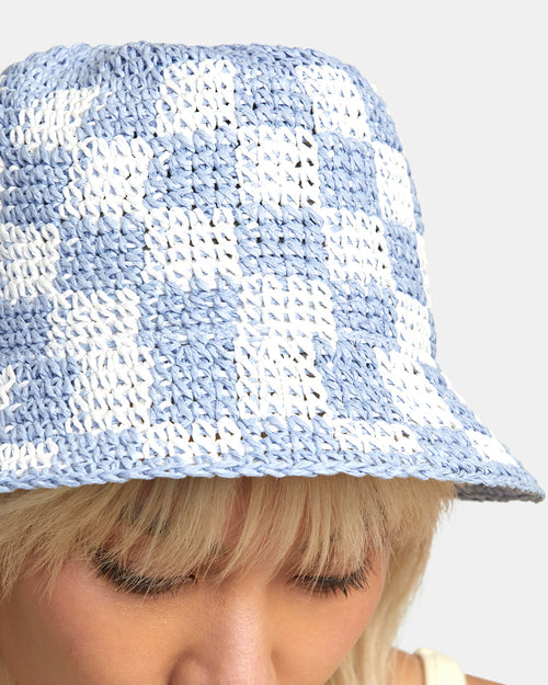 RYLEE + CRU WOMEN'S TERRY BUCKET HAT / CAMEL CHECK - Milk + Bots