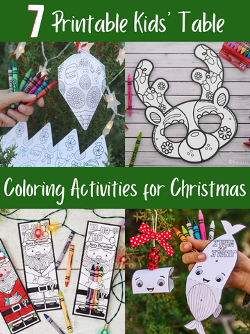 7 Printable Kids’ Table Coloring Activities for Christmas