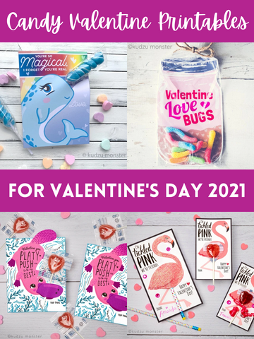 Candy Valentine Printables for Valentine's Day 2021