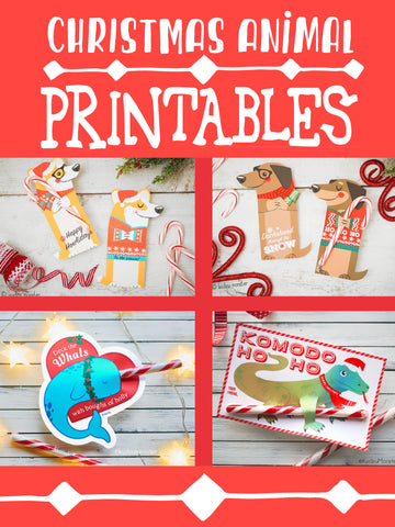 8 Adorable Animal Christmas Printables