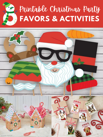 8 Printable Christmas Party Favors & Activities