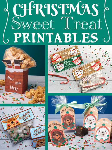 8 Christmas treat party favor printables