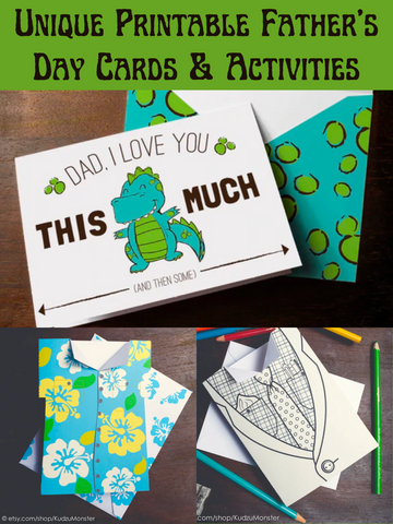 Unique Printable Father's Day Cards & Activities