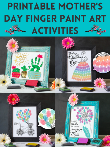 Printable Mother's Day Finger Paint Art Activities