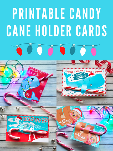Printable Candy Cane Holder Cards