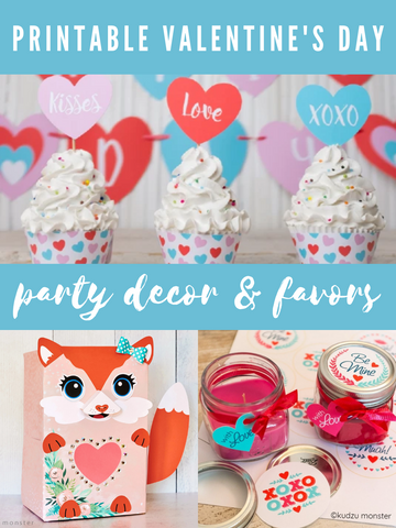 Printable Valentine's Day Party Decor and Favors