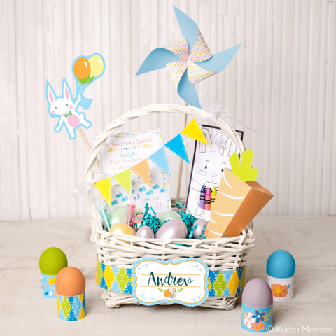 Printable easter basket kit