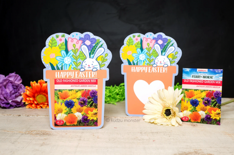 Printable flower pot seed packet card easter