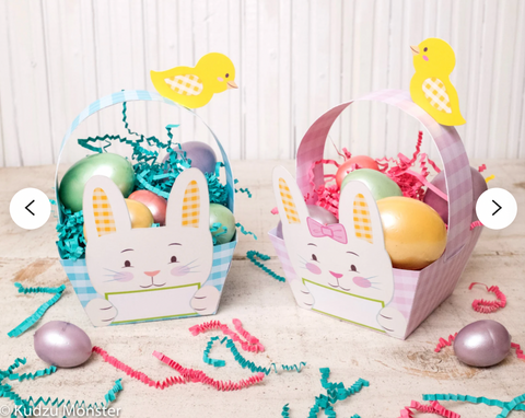 Printable easter bunny basket