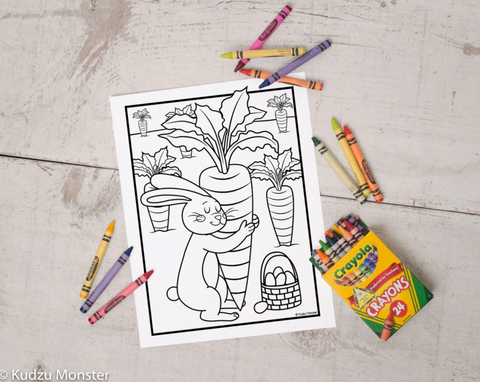 Printable easter bunny coloring page