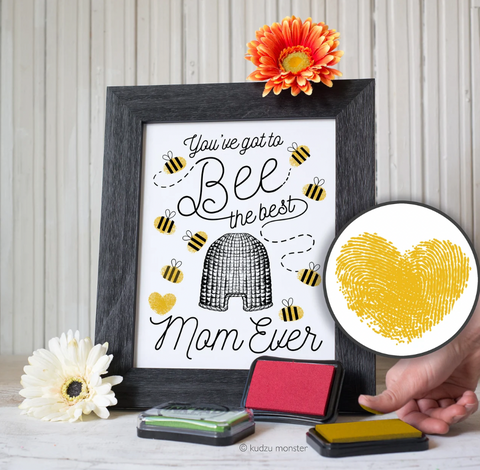 Printable mother's day bee art activity