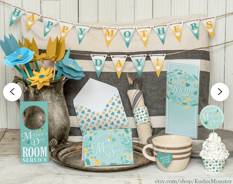 Printable mother's day breakfast in bed kit