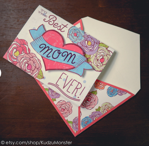 Printable 3d mother's day card