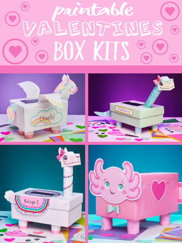 10 Cute Animal Valentines Box Decorating Kits