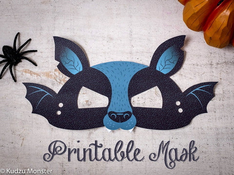 Printable bat halloween mask