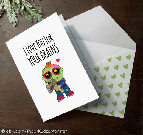 Mailable zombie valentine's day card